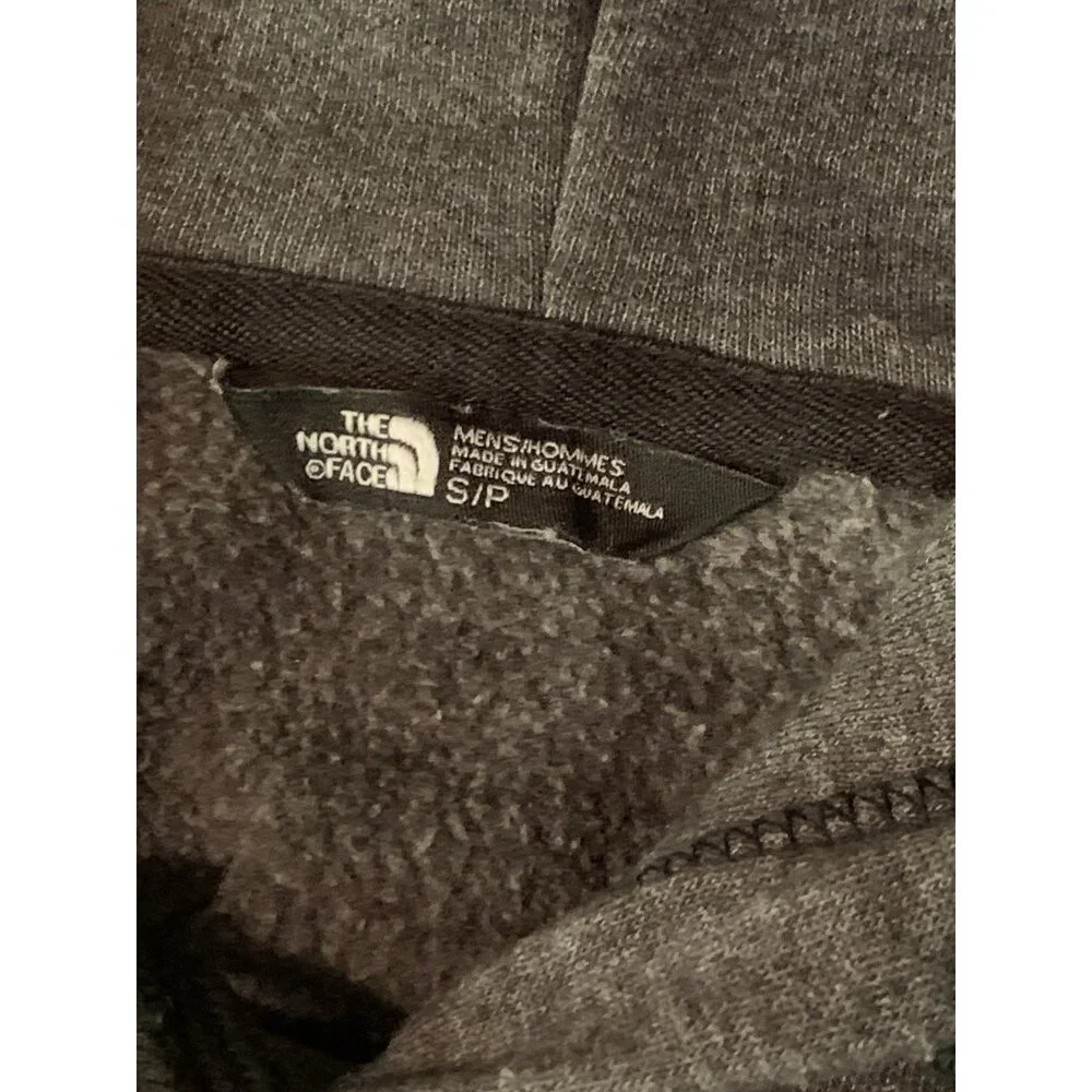 The North Face Hoodie Sz Small Black Sleeve Embroidered  Fleece Pullover